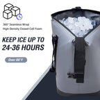 37QT Fish Cooler Bag With Fishing Rod Holder